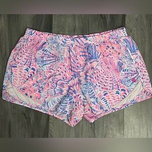 Lilly Pulitzer Ocean Trail Shorts in Raz Berry See You Soon